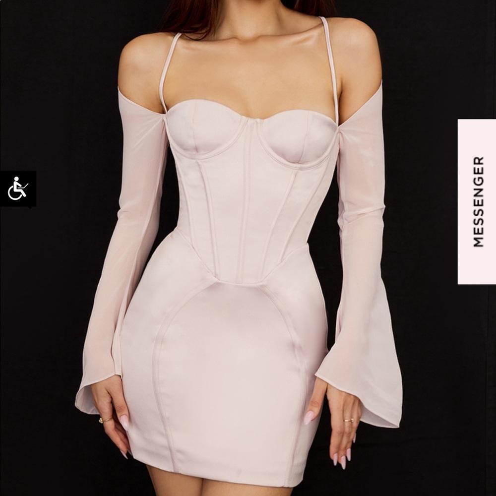House of CB Isla Dress in Crystal Gray